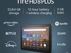 جهاز لوحي Fire HD 8 Plus ، شاشة عالية الدقة ، 32 جيجابايت ، (إصدار 2020) ، أفضل جهاز لوحي مقاس 8 بوصات للترفيه المحمول ، Slate