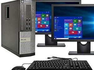 جهاز كمبيوتر Dell Optiplex 9020 SFF للكمبيوتر المكتبي ، معالج Intel Core i5 ، ذاكرة وصول عشوائي 16 جيجابايت ، محرك أقراص ثابتة 2 تيرابايت ، WiFi ، Bluetooth 4.0 ، DVD-RW ، شاشات LCD مزدوجة 24 بوصة Windows 10 Pro (تم تجديده)