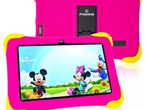 جهاز لوحي للأطفال مقاس 7 بوصات للأطفال 2-15 Android 11 Go 2 جيجابايت + 32 جيجابايت واي فاي بلوتوث GMS وضع التحكم الأبوي Google Play YouTube Netflix iWawa للأولاد والبنات والأطفال الصغار مع حقيبة واقية للأطفال