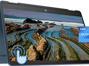 2022 Flagship HP X360 Chromebook Spin 2-in-1 لاب توب قابل للتحويل ، شاشة لمس عالية الدقة 14 بوصة ، معالج Intel Celeron N4120 ثنائي النواة (حتى 2.6 جيجاهرتز) ، ذاكرة وصول عشوائي سعتها 4 جيجابايت ، 64 جيجابايت eMMC ، HDCamera ، WiFi ، Chrome OS + HubxcelAccessory