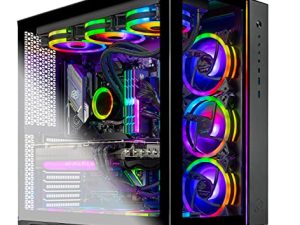 كمبيوتر مكتبي للألعاب Skytech Prism II - Intel Core i9 12900KS 3.4 جيجاهرتز ، NVIDIA RTX 3090 Ti ، 1 تيرابايت NVME Gen4 SSD ، 64 جيجابايت DDR5 RAM RGB ، 1000 واط ذهبي PSU ، 360 مم AIO ، 11AC Wi-Fi ، Windows 11 Home 64 بت