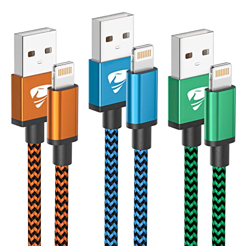 سلك شاحن iPhone معتمد من Apple MFi 3 عبوات 6ft كابل Lightning سريع iPhone شحن كابل نايلون مضفر مزامنة البيانات سلك متوافق مع iPhone 14 13 12 11 Pro Max XR XS X 8 7 6 Plus 5s SE، iPad سلك شاحن iPhone معتمد من Apple MFi 3 عبوات 6ft كابل Lightning سريع iPhone شحن كابل نايلون مضفر مزامنة البيانات سلك متوافق مع iPhone 14 13 12 11 Pro Max XR XS X 8 7 6 Plus 5s SE، iPad