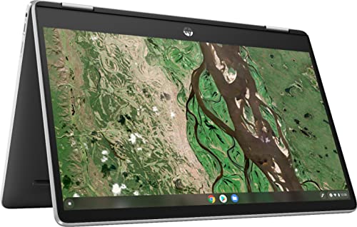 الكمبيوتر المحمول HP X360 14b Chromebook 14in HD Touchscreen Intel Celeron 4GB DDR4 32GB eMMC WiFi Webcam BO Speakers Bluetooth Chrome Silver Color (Renewed) الكمبيوتر المحمول HP X360 14b Chromebook 14in HD Touchscreen Intel Celeron 4GB DDR4 32GB eMMC WiFi Webcam BO Speakers Bluetooth Chrome Silver Color (Renewed)