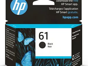 خرطوشة حبر أسود أصلية HP 61 | يعمل مع DeskJet 1000 ، 1010 ، 1050 ، 1510 ، 2050 ، 2510 ، 2540 ، 3000 ، 3050 ، 3510 ؛ ENVY 4500 ، 5530 ؛ سلسلة OfficeJet 2620 ، 4630 | مؤهل للحبر الفوري | CH561WN