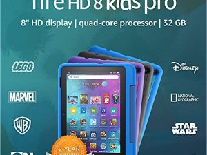 جهاز لوحي Amazon Fire HD 8 Kids Pro ، شاشة 8 بوصة عالية الدقة ، للأعمار من 6 إلى 12 عامًا ، 32 جيجابايت (إصدار 2021) ، أسود