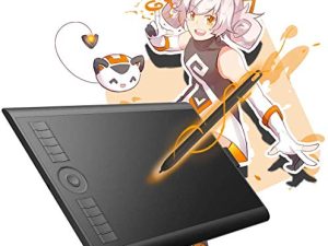 جهاز لوحي للرسم البياني GAOMON M10K مقاس 10 × 6.25 بوصة مع 8192 مستوى قلم بدون بطارية و 10 مفاتيح تشغيل سريعة قابلة للتخصيص للرسم الرقمي و OSU والتعليم عبر الإنترنت - لأجهزة Mac و Windows (M10K 2018)