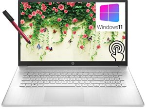 كمبيوتر محمول HP 2022 بشاشة 17.3 بوصة تعمل باللمس ، معالج AMD Ryzen 5 5625U سداسي النواة يصل إلى 4.2 جيجاهرتز (Beat i5-1145G7) ، وذاكرة وصول عشوائي DDR4 بسعة 12 جيجابايت ، و 1 تيرابايت HDD ، و 802.11AC WiFi ، وبلوتوث 5.0 ، وكاميرا ويب ، و Windows 11 ، و BROAG 64GB Flash Stylus