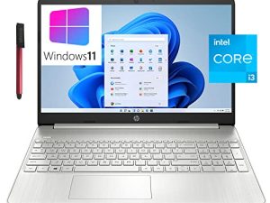 كمبيوتر محمول HP 2022 الأحدث 15 15.6 بوصة ، معالج Intel Core i3 1115G4 يصل إلى 3.2 جيجاهرتز (Beat i5-10210U) ، ذاكرة وصول عشوائي DDR4 بسعة 8 جيجابايت ، SSD 256 جيجابايت PCIe ، WiFi 6 ، بلوتوث ، فضي طبيعي ، Windows 11 S ، محرك أقراص فلاش BROAG سعة 64 جيجابايت