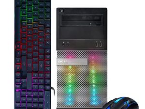 كمبيوتر مكتبي للألعاب من Dell RGB ، معالج Intel Quad I5 حتى 3.6 جيجا هرتز ، ذاكرة وصول عشوائي 16 جيجا ، Radeon R9370 4G GDDR5 ، 128 جيجا SSD + 2 تيرابايت ، DVD ، WiFi وبلوتوث ، لوحة مفاتيح وماوس RGB ، Win 10 Pro (مجدد)