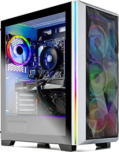 جهاز كمبيوتر سطح المكتب للألعاب Skytech Chronos - Intel Core i7 12700F 2.1 جيجاهرتز ، RTX 3070 ، 1 تيرابايت NVME SSD ، 16G DDR4 3200 ، 650W Gold PSU ، AC Wi-Fi ، Windows 10 Home 64 بت جهاز كمبيوتر سطح المكتب للألعاب Skytech Chronos - Intel Core i7 12700F 2.1 جيجاهرتز ، RTX 3070 ، 1 تيرابايت NVME SSD ، 16G DDR4 3200 ، 650W Gold PSU ، AC Wi-Fi ، Windows 10 Home 64 بت