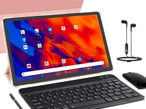 تابلت SEBBE Android 11 ، تابلت 2 في 1 ، شاشة 10.36 بوصة عالية الدقة ، معالج ثماني النواة ، 5G + 2.4G WiFi ، 4GB RAM + 64GB ROM ، بطارية 8000 mAh ، مكبرات صوت رباعية ، شاشة منفصلة تدعم الكمبيوتر اللوحي مع لوحة مفاتيح - ذهبي