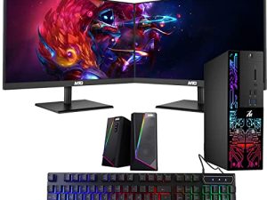 كمبيوتر سطح المكتب للكمبيوتر ، Intel Core i5-6500 ، TechMagnet Siwa 6 ، MTG Dual 22 Inch Monitor ، 16GB RAM ، 240GB SSD + 2TB HDD ، 1GB Graphic Card ، RGB Keyboard Mouse and Speaker ، Cam ، WiFi ، Win 10 Pro (مجدد)