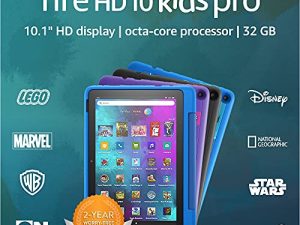جهاز لوحي Amazon Fire HD 10 Kids Pro اللوحي ، 10.1 بوصة ، 1080 بكسل عالي الدقة ، للأعمار من 6 إلى 12 عامًا ، 32 جيجابايت (إصدار 2021) ، اسمه "أفضل جهاز لوحي للأطفال الكبار" من Good Housekeeping ، Doodle