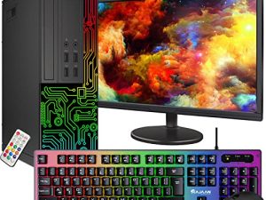 كمبيوتر مكتبي ديل RGB مع شاشة 24 بوصة ، معالج Intel i5 رباعي النواة ، ذاكرة وصول عشوائي 8 جيجا بايت ، 512 جيجا بايت SSD ، لوحة مفاتيح وماوس RGB للألعاب ، WiFi ، Windows 10 Pro (تم تجديده)