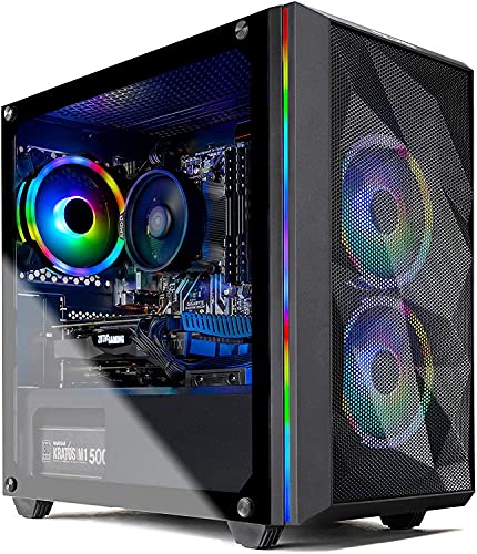 جهاز كمبيوتر سطح المكتب للألعاب Skytech Chronos Mini - AMD Ryzen 5 3600 3.6 جيجاهرتز ، GTX 1660 Super 6G ، 16 جيجابايت DDR4 3000 ، 500 جيجابايت SSD ، AC WiFi ، Windows 10 Home 64 بت ، أسود جهاز كمبيوتر سطح المكتب للألعاب Skytech Chronos Mini - AMD Ryzen 5 3600 3.6 جيجاهرتز ، GTX 1660 Super 6G ، 16 جيجابايت DDR4 3000 ، 500 جيجابايت SSD ، AC WiFi ، Windows 10 Home 64 بت ، أسود