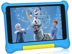 ANYWAY.GO 7 inch Kids Tablet، Android 10 Tablet for Kids with Quad Core 32GB، Parental Control، Kidoz Installed، WiFi، Bluetooth، Google Play، YouTube، Blue Shatterproof Shell