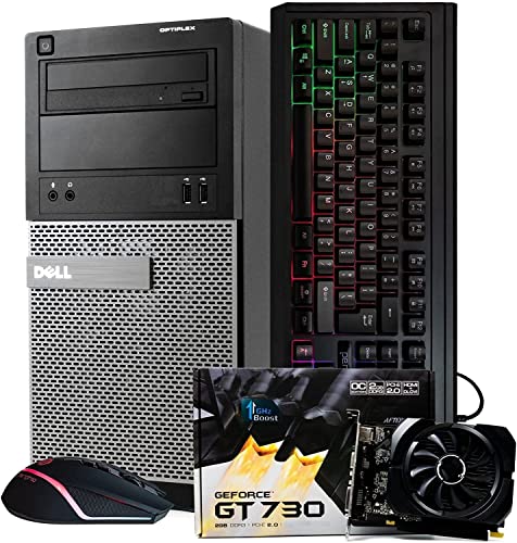 برج كمبيوتر الألعاب من Dell ، Intel i5 ، ذاكرة وصول عشوائي (RAM) سعة 16 جيجابايت ، محرك أقراص صلبة سعة 128 جيجابايت SSD سعة 500 جيجابايت ، Windows 10 ، Nvidia GT 730 2GB ، حزمة جديدة RGB للألعاب 4 في 1 (مجددة) برج كمبيوتر الألعاب من Dell ، Intel i5 ، ذاكرة وصول عشوائي (RAM) سعة 16 جيجابايت ، محرك أقراص صلبة سعة 128 جيجابايت SSD سعة 500 جيجابايت ، Windows 10 ، Nvidia GT 730 2GB ، حزمة جديدة RGB للألعاب 4 في 1 (مجددة)