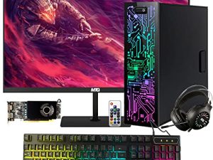 كمبيوتر سطح المكتب للألعاب ، Intel Core i7-4770 ، TechMagnet Zeus ، AMD RX 550 Graphics ، 16 جيجابايت رام ، 240 جيجابايت SSD ، شاشة MTG الجديدة 24 بوصة ، ماوس لوحة مفاتيح RGB ، سماعة رأس RGB ، كاميرا ويب ، Win 10 Pro (متجدد)