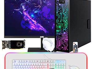 كمبيوتر سطح المكتب للألعاب ، Intel Core i7-4770 ، TechMagnet Zeus ، رسومات AMD RX 550 ، ذاكرة وصول عشوائي 16 جيجا ، 1 تيرابايت SSD | قرص صلب 2 تيرابايت ، مجموعة ألعاب ، كاميرا ويب ، شاشة جديدة مقاس 24 بوصة Windows 10 Pro (تم تجديدها)