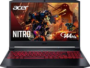 لاب توب Acer Nitro 5 AN515-55 للألعاب Intel Core i5-10300H NVIDIA GeForce RTX 3050 GPU 15.6in FHD 144Hz IPS Display 8GB DDR4 256GB NVMe SSD Intel Wi-Fi 6 لوحة مفاتيح بإضاءة خلفية Win 11 (مجدد)
