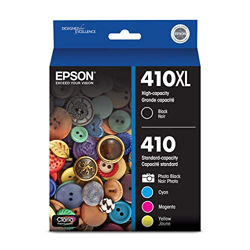 EPSON T410 Claria Premium - حبر أسود عالي السعة ولون قياسي - حزمة خرطوشة مجمعة (T410XL-BCS) لطابعات Epson Expression Premium مختارة EPSON T410 Claria Premium - حبر أسود عالي السعة ولون قياسي - حزمة خرطوشة مجمعة (T410XL-BCS) لطابعات Epson Expression Premium مختارة