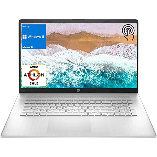 كمبيوتر محمول HP 17.3 بوصة عالي الدقة + شاشة تعمل باللمس ، معالج AMD Athlon Gold 3150U ، ذاكرة وصول عشوائي DDR4 16 جيجا بايت ، 256 جيجا بايت PCIe SSD ، HDMI ، Type-C ، Wi-Fi ، Bluetooth ، Windows 11 Home ، فضي كمبيوتر محمول HP 17.3 بوصة عالي الدقة + شاشة تعمل باللمس ، معالج AMD Athlon Gold 3150U ، ذاكرة وصول عشوائي DDR4 16 جيجا بايت ، 256 جيجا بايت PCIe SSD ، HDMI ، Type-C ، Wi-Fi ، Bluetooth ، Windows 11 Home ، فضي