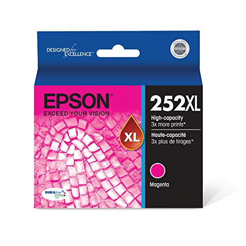 خرطوشة حبر أرجواني عالية السعة EPSON T252 DURABrite Ultra Ink (T252XL320-S) لطابعات Epson WorkForce المحددة خرطوشة حبر أرجواني عالية السعة EPSON T252 DURABrite Ultra Ink (T252XL320-S) لطابعات Epson WorkForce المحددة