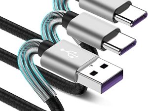 كابل USB من النوع C بطول 10 أقدام ، [عبوتان] شاحن CyvenSmart USB A 2.0 إلى USB-C سريع التحمل للغاية سلك TPE متوافق مع Samsung Galaxy A10 / A20 / A51 / S10 / S9 / S8 Plus / Note 9/8 ، LG V50 V40 G8 G7 Thinq