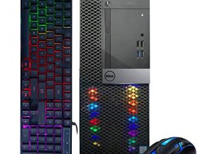 كمبيوتر سطح المكتب للألعاب من Dell - Intel Quad I5 حتى 3.6 جيجا هرتز ، GeForce GTX 1660 Ti 6G ، 32 جيجا بايت DDR4 Memory ، 128 جيجا SSD + 3 تيرابايت ، لوحة مفاتيح وماوس RGB ، WiFi وبلوتوث 5.0 ، Win 10 Pro (مجدد)