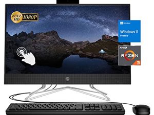 أحدث كمبيوتر مكتبي HP 2022 الكل في واحد ، شاشة لمس FHD مقاس 22 بوصة ، AMD Ryzen 3 3250U ، ذاكرة وصول عشوائي 12 جيجابايت ، 256 جيجابايت SSD ، كاميرا ويب ، DVD-RW ، HDMI ، RJ-45 ، لوحة مفاتيح وماوس سلكي USB ، WiFi ، Windows 11 Home ، أسود