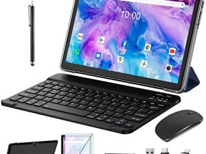 أحدث جهاز لوحي 2023 مقاس 10 بوصات ، أحدث معالج رباعي النواة يعمل بنظام Android 11 ، جهاز لوحي 2 في 1 مزود بلوحة مفاتيح ، ذاكرة وصول عشوائي (ROM) سعة 64 جيجابايت + ذاكرة وصول عشوائي (RAM) سعة 4 جيجابايت ، 128 جيجابايت قابلة للتوسيع ، 5G WiFi ، Bluetooth ، نظام تحديد المواقع العالمي (GPS) ، شاشة عرض 1280 * 800 عالية الدقة