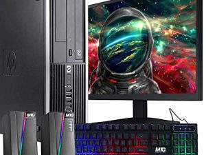 كمبيوتر سطح المكتب HP Elite ، 3.1 جيجاهرتز ، Intel Core i5 ، ذاكرة وصول عشوائي (RAM) سعة 8 جيجابايت ، 1 تيرابايت HDD ، شاشة MTG الجديدة مقاس 22 بوصة LED ، مكبر صوت RGB ولوحة مفاتيح ، واي فاي ، Windows 10 Pro (تم تجديده)