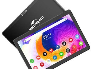 تابلت ZONKO 10 بوصة يعمل بنظام Android 10 مع ذاكرة 32 جيجا بايت ROM 128 جيجا بايت قابلة للتوسيع ثماني النواة 1.6 جيجا هرتز 1920x1200 5G Wi-Fi IPS 1080P FHD SD Type-C 6000mAh 8 MP كاميرا بلوتوث GPS - أسود