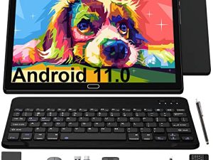 جهاز لوحي 10 بوصة يعمل بنظام Android 11 ، كمبيوتر لوحي 2 في 1 مع 4 + 64/128 جيجا بايت تخزين ثماني النواة ، فتحات بطاقة SIM مزدوجة تدعم جهاز لوحي 4G الخلوي مع لوحة مفاتيح ، كاميرا 13 ميجا بكسل ، بطارية 6000 مللي أمبير ، نظام تحديد المواقع العالمي ، بلوتوث ، واي فاي