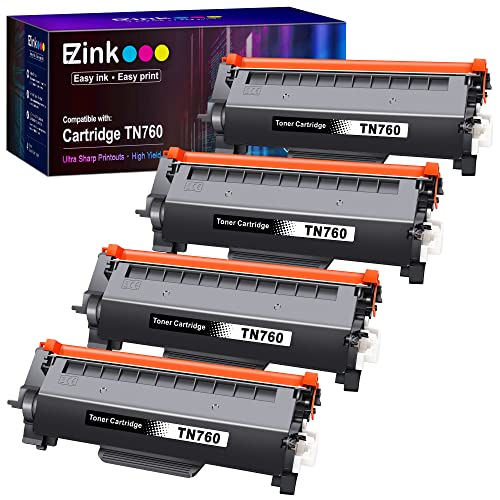 حبر EZ (بديل خرطوشة حبر متوافقة مع TM لـ Brother TN760 TN-760 TN730 للاستخدام مع HL-L2350DW HL-L2395DW HL-L2390DW HL-L2370DW MFC-L2750DW MFC-L2710DW DCP-L2550DW (أسود ، 4 عبوات) حبر EZ (بديل خرطوشة حبر متوافقة مع TM لـ Brother TN760 TN-760 TN730 للاستخدام مع HL-L2350DW HL-L2395DW HL-L2390DW HL-L2370DW MFC-L2750DW MFC-L2710DW DCP-L2550DW (أسود ، 4 عبوات)