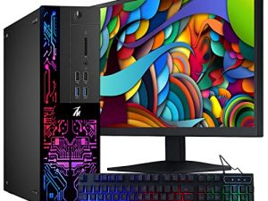 كمبيوتر سطح المكتب للكمبيوتر ، Intel Core i3-6100 ، TechMagnet Siwa 6 ، 16 جيجا بايت رام ، 120 جيجا بايت SSD (تمهيد سريع) ، 1 تيرا بايت HDD ، ماوس لوحة مفاتيح RGB ، WiFi ، شاشة 22 بوصة ، Windows 10 Professional (تم تجديده)