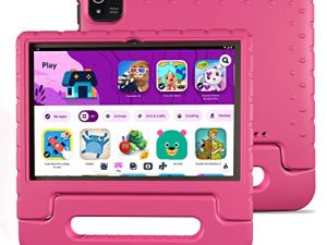 NOBKLEN Kids Tablet ، جهاز لوحي واي فاي 10 بوصات للأطفال ، Android GO 12.0 جهاز لوحي للأطفال الصغار مع كاميرا مزدوجة 2GB 32GB 1280x800 HD IPS Touchscreen 6000mAh Kidoz مثبتة مسبقًا على جهاز تحكم أبوي للأطفال (وردي)
