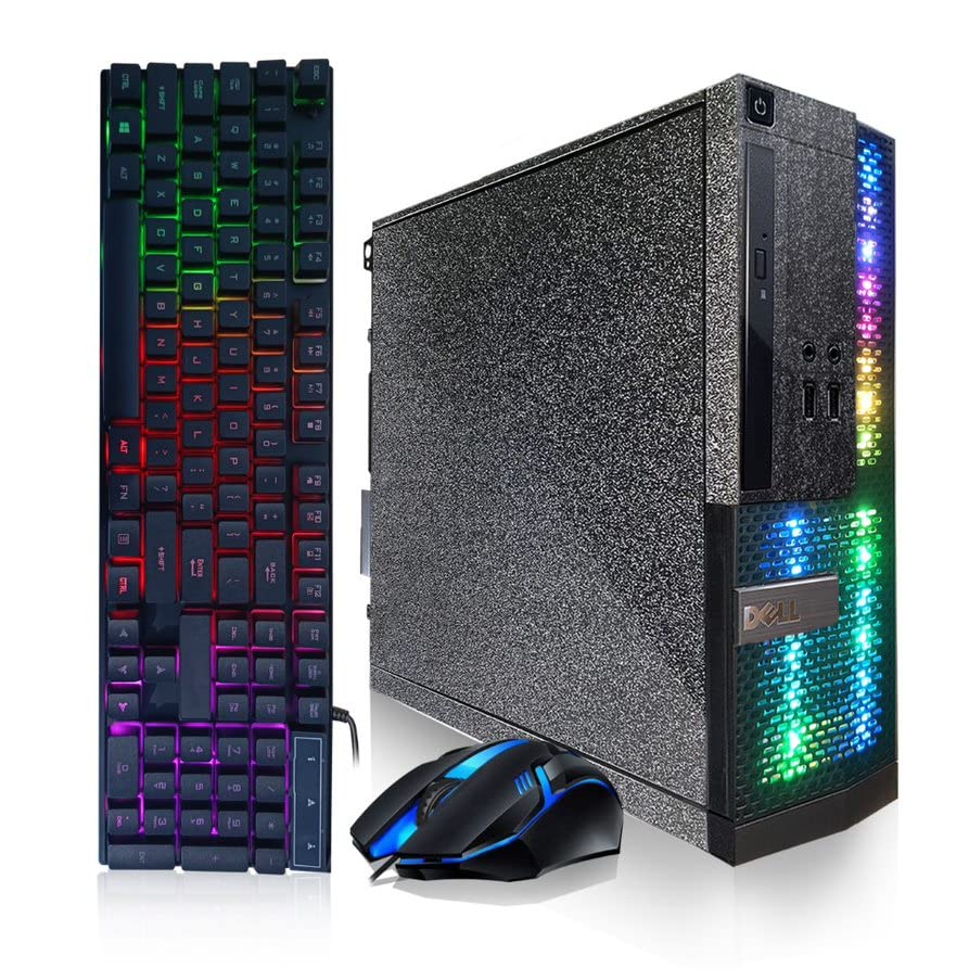 Dell PC Treasure Box RGB كمبيوتر مكتبي Intel Quad Core I5 حتى 3.6G و 16G و 512G SSD و WiFi والبلوتوث ولوحة مفاتيح وماوس للكمبيوتر الشخصي RGB وأقراص DVD و Windows 10 Pro (تم تجديده) (أسود ماسي) Dell PC Treasure Box RGB كمبيوتر مكتبي Intel Quad Core I5 حتى 3.6G و 16G و 512G SSD و WiFi والبلوتوث ولوحة مفاتيح وماوس للكمبيوتر الشخصي RGB وأقراص DVD و Windows 10 Pro (تم تجديده) (أسود ماسي)